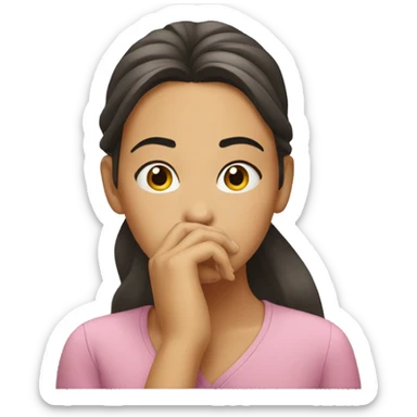 Emma picking her nose sticker