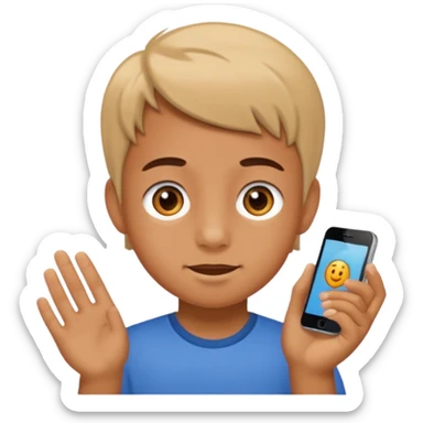 A kid doing 67 sticker