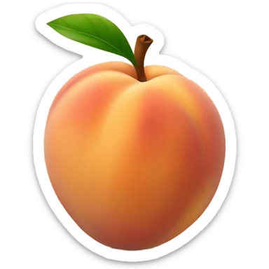 A peach with a handprint on it because it was slapped ￼ sticker