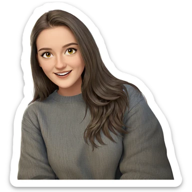 happy girl by the window sticker