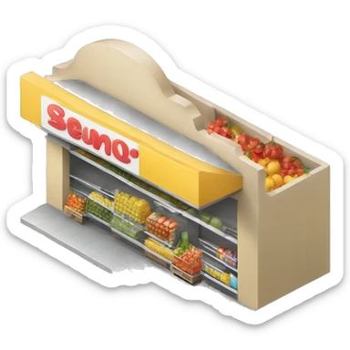 APARATO  CÓDIGO DE BARRAS DE UN SUPERMERCADO sticker