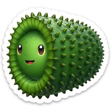 green Sea cucumber sticker