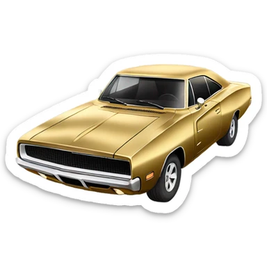 gold dodge charger sticker