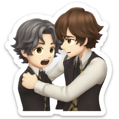 Dazai Osamu slapping Chuuya Nakahara sticker