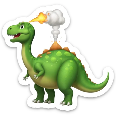 Dinosaur farting from his butt sticker