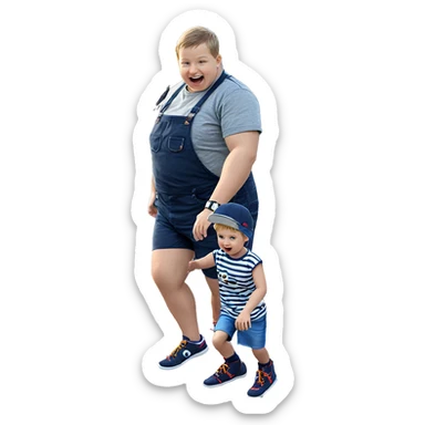 boys playing outdoors in shorts sticker