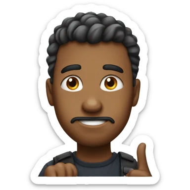 awestruck and pointing down sticker