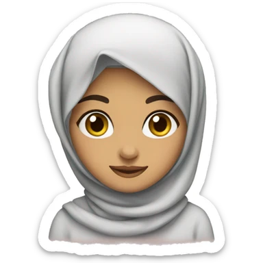 Cute Arab girl with hijab sticker
