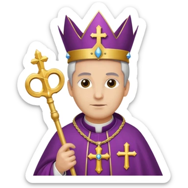 OBISPO DE IGLESIA CON PIEL BLNCA sticker