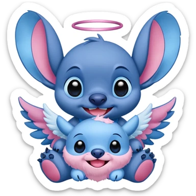 Stitch avec Angel sticker