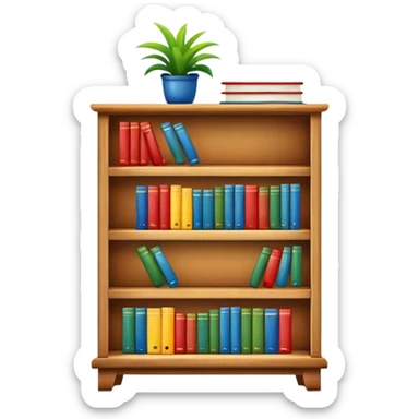 bookshelf 4 colors sticker