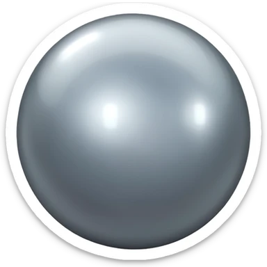 Silver sphere sticker