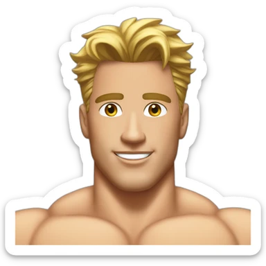 billy herrington with earring sticker