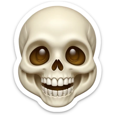 Laughing skull sticker