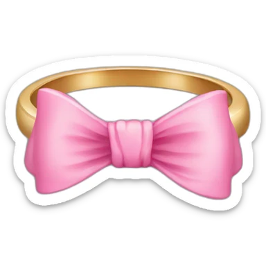 ring bow pink sticker