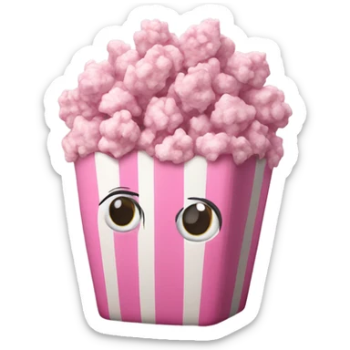 Pink popcorn ios sticker