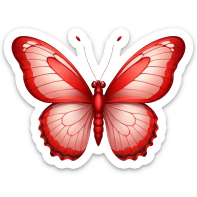 UNA BUTTERFLY RED FANTASY, PERO DEBE SER UN ROJO UN POCO CLARO, no debe ser tan rojo intenso, DEBE SER MÁS CLARO . sticker