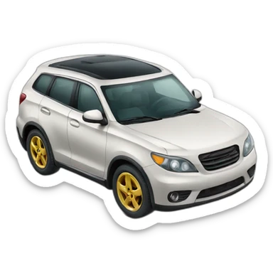 Car with big wheels sticker