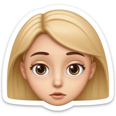 Funny caricature style cartoon, big eyes,  sticker