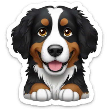Bernese mountain dog traveling in viking country sticker