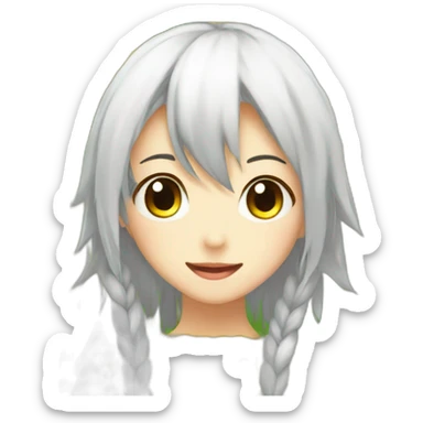 Corn face, anime girl sticker