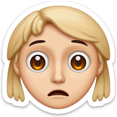 weirded out face sticker