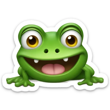 frog barfing sticker