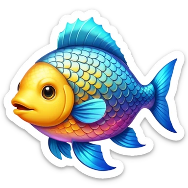 Holy fish with halo sticker