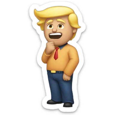 trump who farts sticker