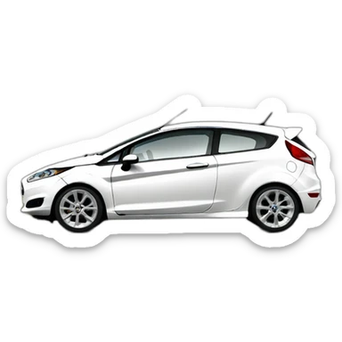 White Ford fiesta mk7 sticker