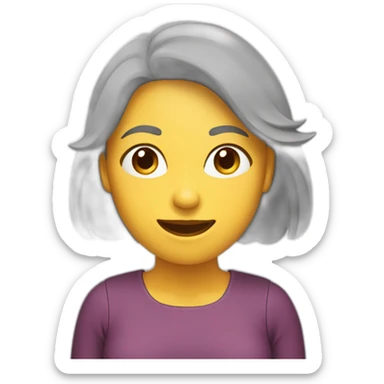 mujer haciendo presentacion sticker