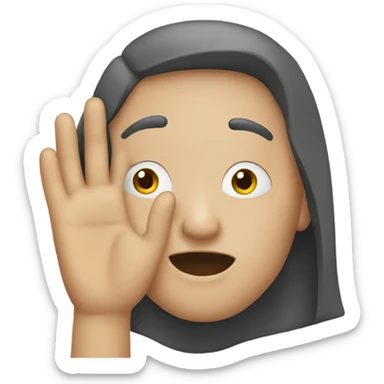 Head in hand  sticker