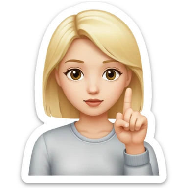 A girl with blonde hair giving the finger  sticker