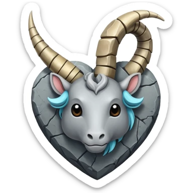 capricorn heart sticker