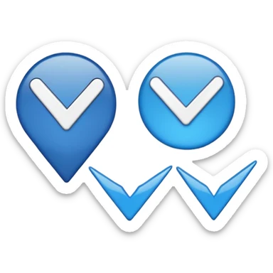 I want an meta varified blue tick emoji normal tick sticker