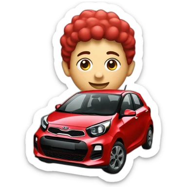 red kia picanto from 2020 sticker