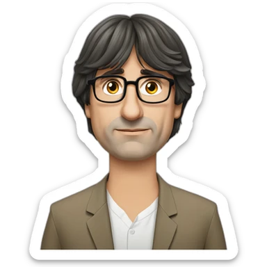 carles puigdemont with kufiyya sticker