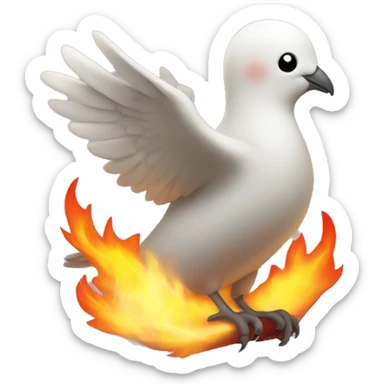 Fire dove sticker