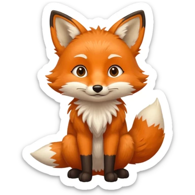 renard qui a besoin d'un calins sticker