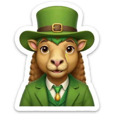 Camel leprechaun sticker
