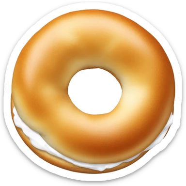 bagel with cream cheese sticker