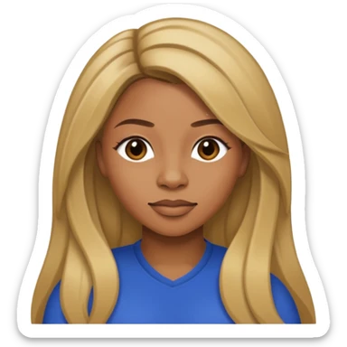 LaTavia Robeson with long dark blonde hair sticker