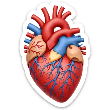 Human heart medical image in professional look sticker