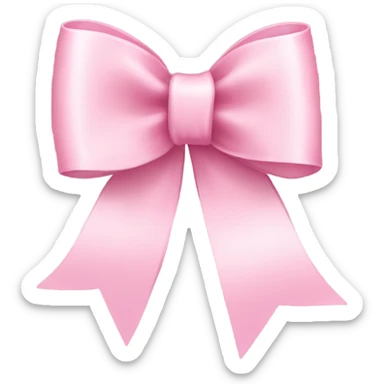 light pink ribbon bow sticker