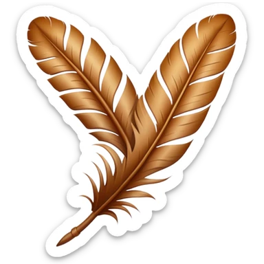 Feather with Kori pattern sticker