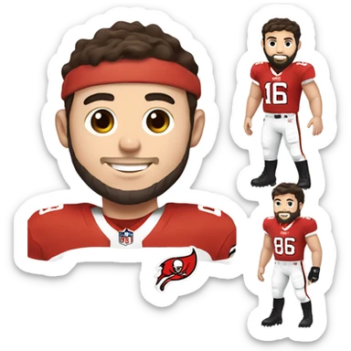  Baker Mayfield wearing Tampa Bay Buccaneers uniform with the number six  sticker