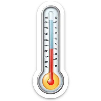 termometro mostrando febre sticker