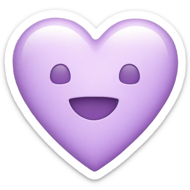 Cute light Purple Heart sticker