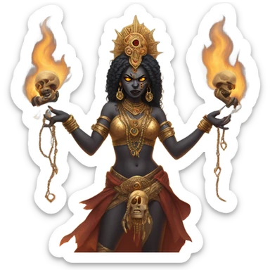 kali arising from ashes sticker