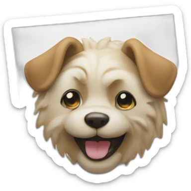 Postcard folded sticker